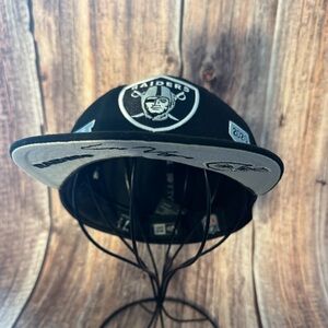 Preowned Black Raiders Cap with Logo Size 7 1/2 Item #PHK6837